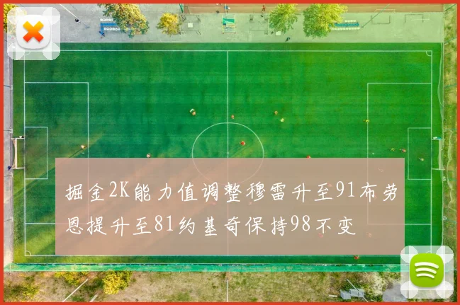 掘金2K能力值调整穆雷升至91布劳恩提升至81约基奇保持98不变